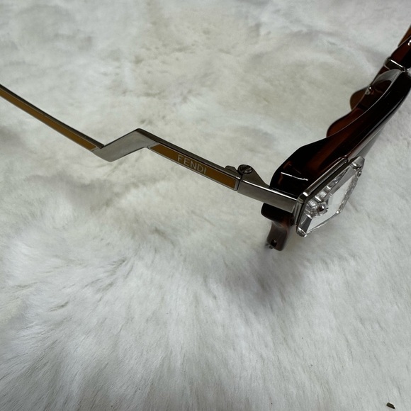 Fendi Brown with diamonds Sunglasses-never been used come with fendi box